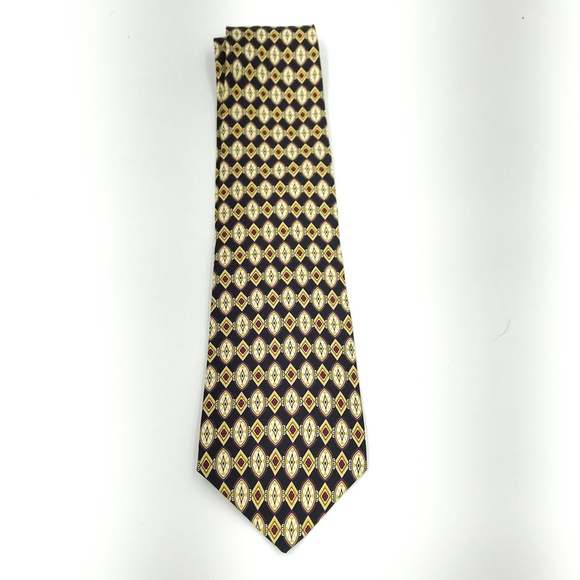 Unbranded Other - Unbranded Black Geometric Silk Necktie